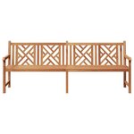 vidaXL Banc de jardin Marron 228 x 60 x 90 cm Bois de teck solide