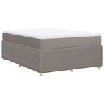 vidaXL Sommier à lattes de lit avec matelas Taupe 140x200 cm Tissu