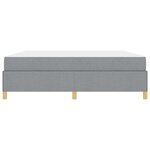 vidaXL Cadre de lit avec matelas Gris clair 180 x 200 cm tissu