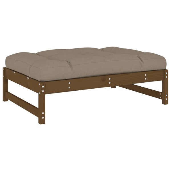 vidaXL Repose-pied de jardin 120x80 cm marron miel bois de pin massif
