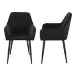 Lot de 2 chaises de salle à manger 86 x 57 x 56 cm noir 03_0006729