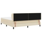 vidaXL Lit à ressorts avec matelas Crème 180 x 200 cm tissu