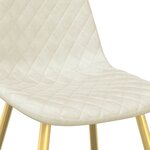vidaXL Chaises à manger lot de 4 crème velours