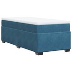vidaXL Sommier à lattes de lit avec matelas Bleu foncé 100x200 cm