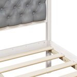 vidaXL Cadre de lit Gris clair 200 x 200 cm Pin massif