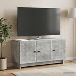 vidaXL Meuble TV Gris béton 99 x 34 5 x 50 cm Bois d'ingénierie