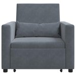 vidaXL Canapé-lit escamotable simple Gris foncé 90 x 165 x 87 cm