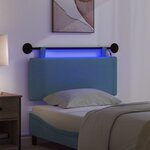 vidaXL Tête de lit suspendue Bleu Tissu en velours côtelé