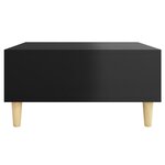 Vidaxl table basse noir brillant 60x60x30 cm aggloméré