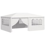 vidaXL Tente de réception et parois latérales 4x6 m Blanc 90 g/m²
