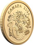 Pièce de monnaie en Or 8 Dollars g 1.58 Millésime 2024 SPIRIT DRAGON
