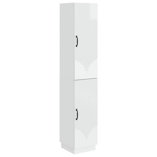 vidaXL Ensemble de Meubles 2 Pièces Blanc brillant Bois d'ingénierie
