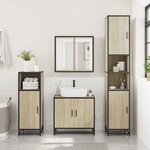 vidaXL Ensemble de meubles de salle de bain 2 Pièces chêne sonoma