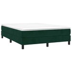 vidaXL Sommier à lattes de lit et matelas Vert foncé 140x190cm Velours