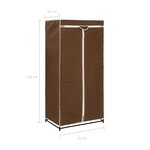 vidaXL 2 Pièces Garde-robes Marron 75x50x160 cm