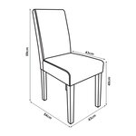 Lot de 6 chaises de salle à manger beige 03_0009897