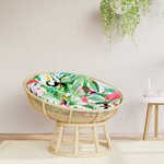 vidaXL Coussin rond multicolore Ø 100 x11 cm tissu oxford