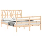 vidaXL Cadre de lit sans matelas 140x190 cm bois massif