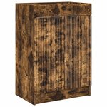 vidaXL Armoire sous évier de salle de bain Chêne fumé