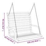 vidaXL Balancelle Bois courbé avec finition en teck 126x63x92 cm