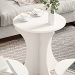 vidaXL Table basse 3 Pièces Blanc 46 x 46 x 47 cm Bois massif en pin
