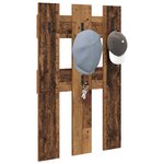 vidaXL Porte-manteau mural Montage mural Bois ancien 65 x 3 x 100 cm