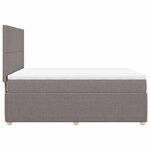 vidaXL Sommier à lattes de lit avec matelas Taupe 140x190 cm Tissu