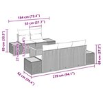 vidaXL Ensemble de canapé de jardin 6 Pièces Beige Poly rotin