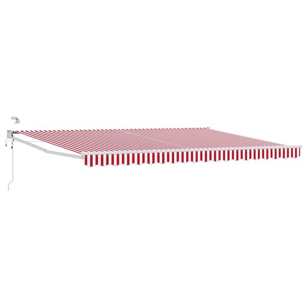 vidaXL Auvent rétractable électrique Rouge et Blanc 5 x 3 m
