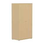 Flexa SAGA Armoire 2 portes a facades rainurees Beige sable Oat Boutons en chene