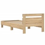 vidaXL Cadre de lit sans matelas avec tête de lit 100x200 cm