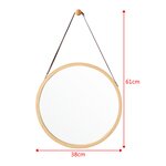 Miroir mural avec cadre en bambou 35 cm 03_0007893