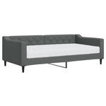 vidaXL Lit de jour avec matelas gris foncé 90x190 cm tissu