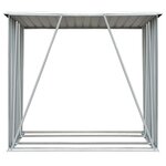 vidaXL Abri de stockage à bois Acier galvanisé 163x83x154cm Anthracite