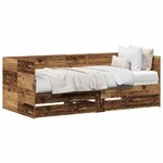 vidaXL Lit d'appoint Bois Ancien 90 x 200 cm Bois d'ingénierie
