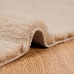vidaXL Tapis en Fourrure Synthétique de Lapin Olite Taupe 80 x 250 cm