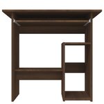Bureau table poste de travail meuble d'ordinateur informatique étude chêne 80 x 45 x 74 cm bois d'ingénierie brun 02_0023624