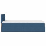 vidaXL Lit ottoman avec matelas bleu 90x200 cm tissu