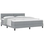 vidaXL Lit à ressorts avec matelas Gris clair 180 x 200 cm tissu