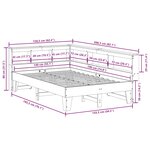 vidaXL Lit bibliothèque sans matelas blanc 140x190 cm bois pin massif