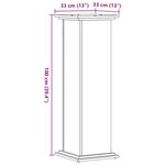 vidaXL Support pour plantes chêne brun 33x33x100 cm bois d'ingénierie