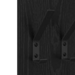 vidaXL Porte-manteau mural Montage mural Chêne noir 20 x 1.5 x 100 cm