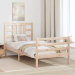 vidaXL Cadre de lit sans matelas 90x200 cm bois de pin massif