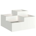 vidaXL Cache-pot de jardin Blanc 100 x 100 x 48 cm Acier