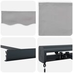vidaXL Auvent Rétractable Gris clair 300 x 250 cm Tissu  Métal
