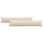 vidaXL Coussins de canapé 2 Pièces Beige 200 x 40 cm tissu