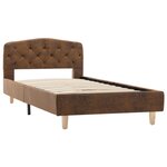 vidaXL Cadre de lit sans matelas marron similicuir daim 90x200 cm