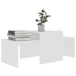 vidaXL Ensemble de tables basses Blanc 100x48x40 cm bois d’ingénierie