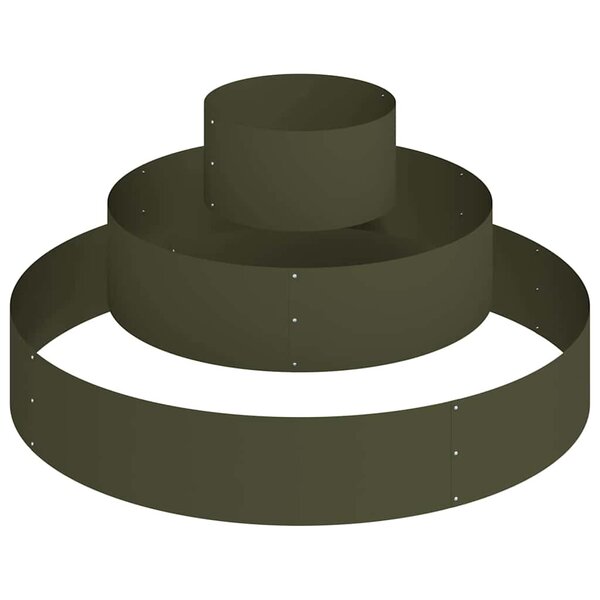 vidaXL Cache-pot de jardin Vert olive 120 x 120 x 20 cm Acier