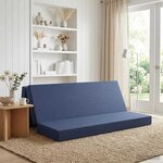 vidaXL Canapé-lit pliable 200 x 67 x 45 cm Bleu